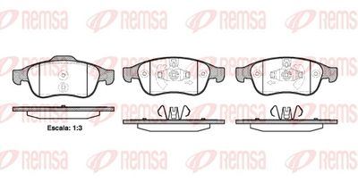 Brake Pad Set, disc brake REMSA 1248.10