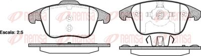 Brake Pad Set, disc brake REMSA 1249.00