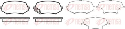 Brake Pad Set, disc brake REMSA 1337.00