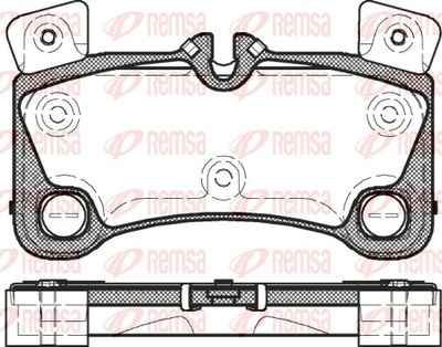 Brake Pad Set, disc brake REMSA 1346.00