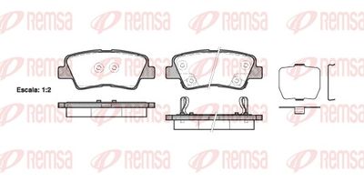 Brake Pad Set, disc brake REMSA 1362.02