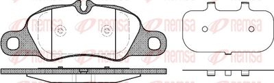 Brake Pad Set, disc brake REMSA 1366.00