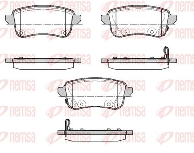 Brake Pad Set, disc brake REMSA 1387.02