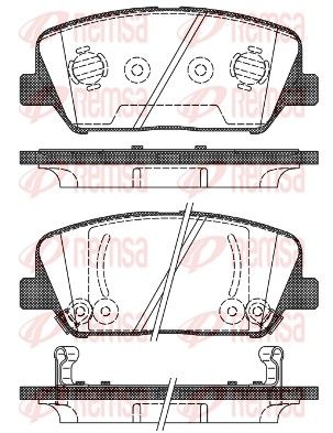 Brake Pad Set, disc brake REMSA 1398.02