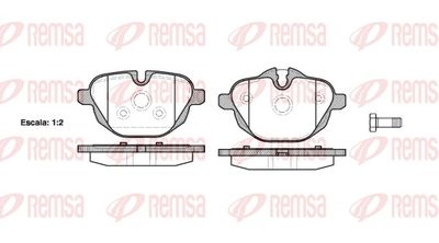 Brake Pad Set, disc brake REMSA 1421.00