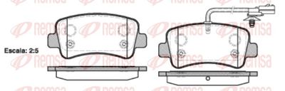 Brake Pad Set, disc brake REMSA 1439.01