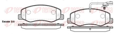 Brake Pad Set, disc brake REMSA 1442.01