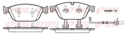 Brake Pad Set, disc brake REMSA 1443.02