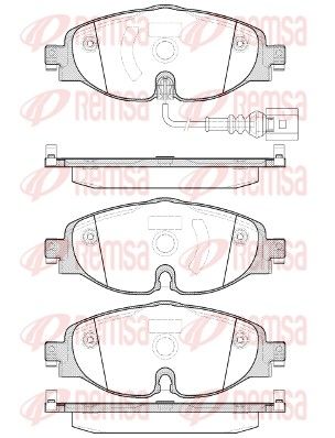 Brake Pad Set, disc brake REMSA 1515.01