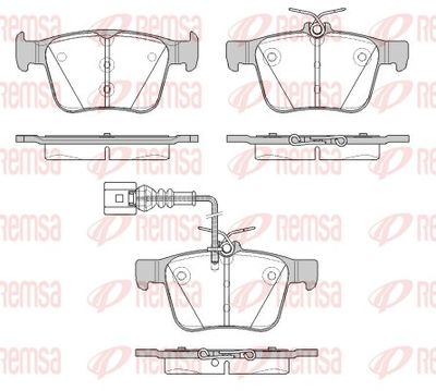 Brake Pad Set, disc brake REMSA 1516.11