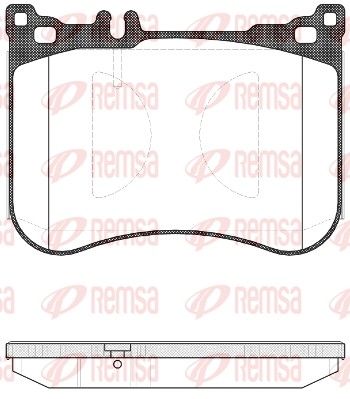 Brake Pad Set, disc brake REMSA 1534.00