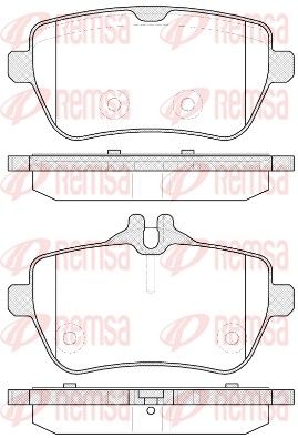 Brake Pad Set, disc brake REMSA 1535.00