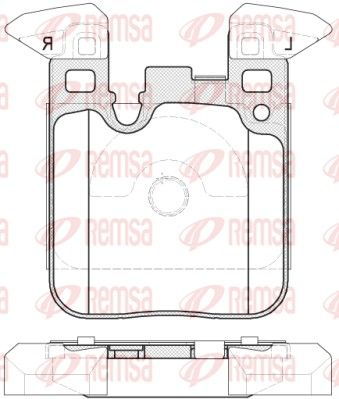 Brake Pad Set, disc brake REMSA 1539.00