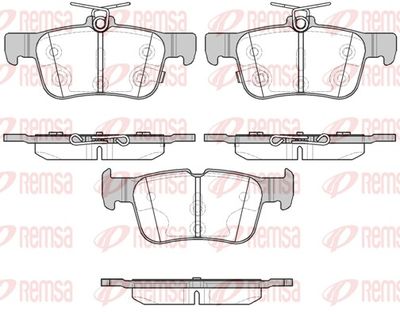 Brake Pad Set, disc brake REMSA 1551.12