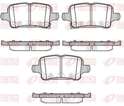 Brake Pad Set, disc brake REMSA 1628.02