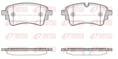 Brake Pad Set, disc brake REMSA 1669.10