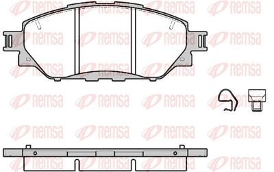 Brake Pad Set, disc brake REMSA 1671.04