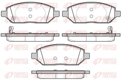 Brake Pad Set, disc brake REMSA 1674.02