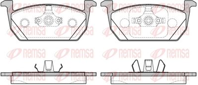 Brake Pad Set, disc brake REMSA 1710.00