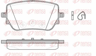 Brake Pad Set, disc brake REMSA 1829.00