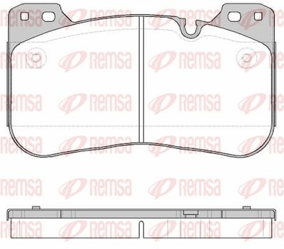 Brake Pad Set, disc brake REMSA 1834.00