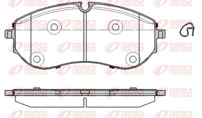 Brake Pad Set, disc brake REMSA 1857.00