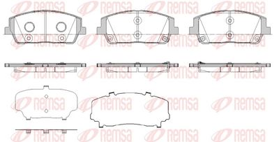 Brake Pad Set, disc brake REMSA 1880.02