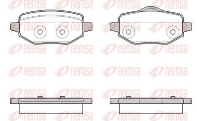 Brake Pad Set, disc brake REMSA 1952.00