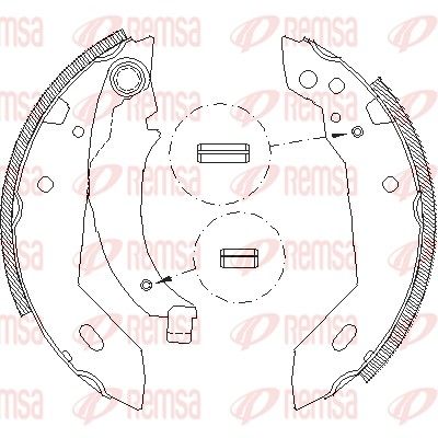 REMSA 4095.00 Brake Shoe