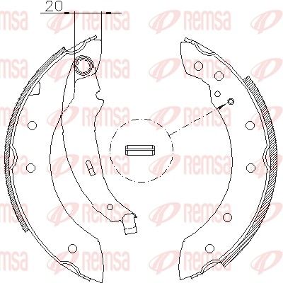 Brake Shoe REMSA 4199.01