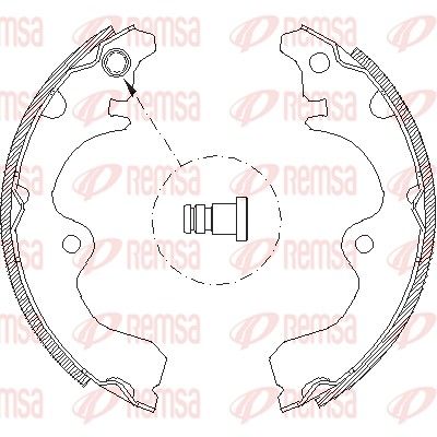 REMSA 4334.01 Brake Shoe