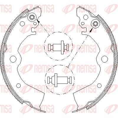 Brake Shoe REMSA 4393.00