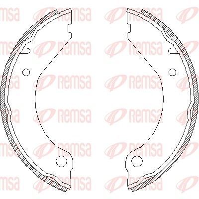 Brake Shoe, parking brake REMSA 4399.00