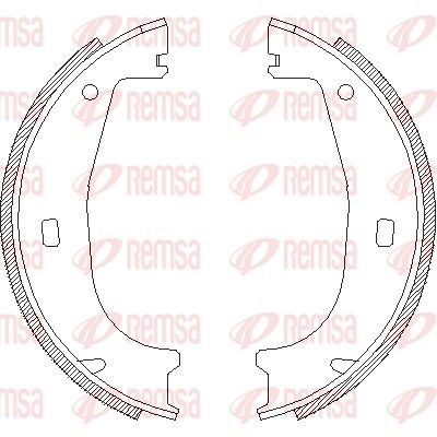 Brake Shoe, parking brake REMSA 4406.00