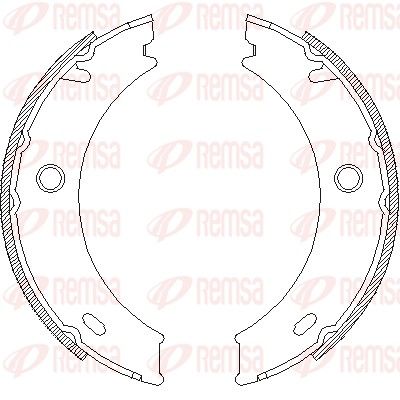 Brake Shoe, parking brake REMSA 4714.01