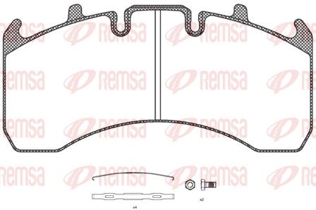 REMSA JCA 1156.00 Brake Pad Set, disc brake