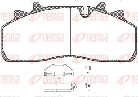 REMSA JCA 1254.80 Brake Pad Set, disc brake