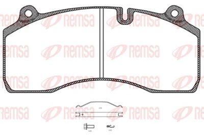 Brake Pad Set, disc brake REMSA JCA 1306.00