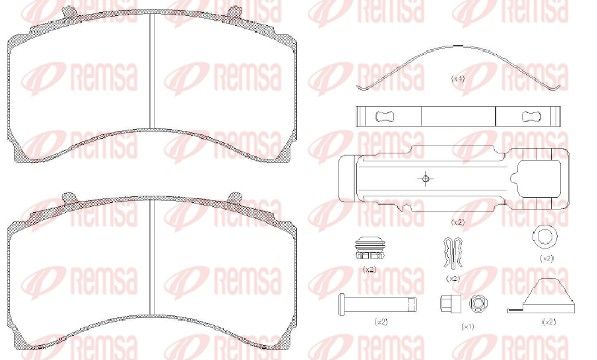 REMSA JCA 1479.80 Brake Pad Set, disc brake