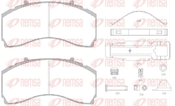 REMSA JCA 1480.80 Brake Pad Set, disc brake