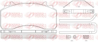 Brake Pad Set, disc brake REMSA JCA 1526.80