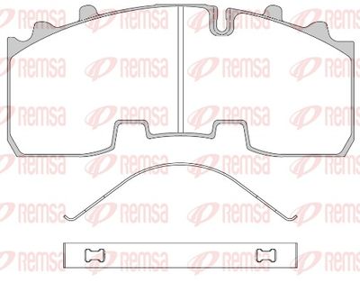 Brake Pad Set, disc brake REMSA JCA 1556.00