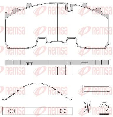 Brake Pad Set, disc brake REMSA JCA 1556.80