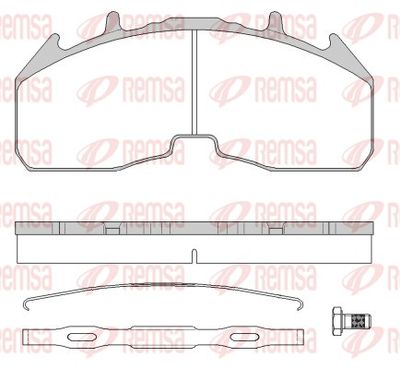 Brake Pad Set, disc brake REMSA JCA 1842.80