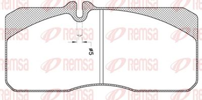 Brake Pad Set, disc brake REMSA JCA 278.20