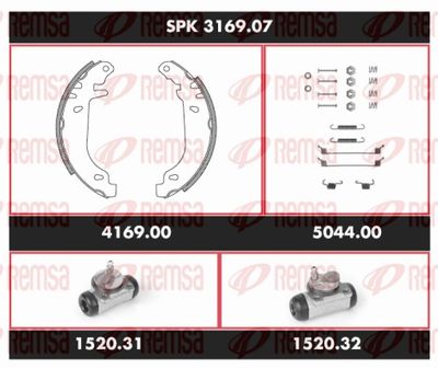 Brake Kit, drum brake REMSA SPK 3169.07