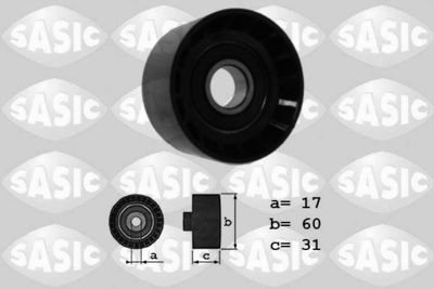 Deflection/Guide Pulley, V-ribbed belt SASIC 1624007