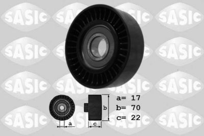 Deflection/Guide Pulley, V-ribbed belt SASIC 1626132