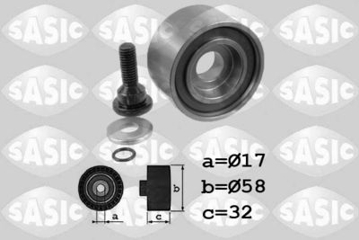 Deflection Pulley/Guide Pulley, timing belt SASIC 1706068