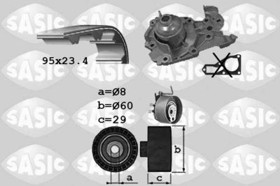 Water Pump & Timing Belt Kit SASIC 3904010